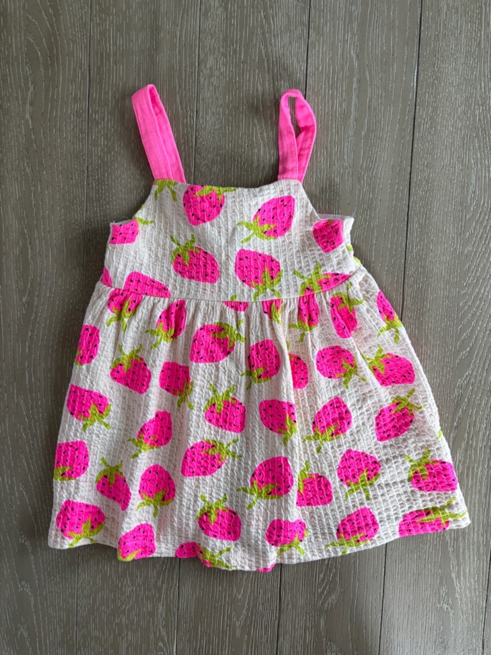 Zara Pink Strawberry Print Sundress on White